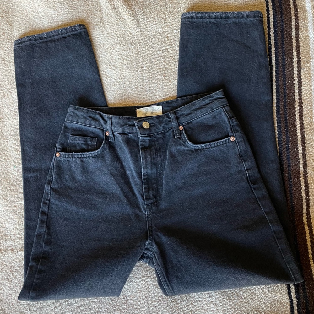 ✨SOLD✨Free People We the Free black jeans 100% cotton straight leg high waisted